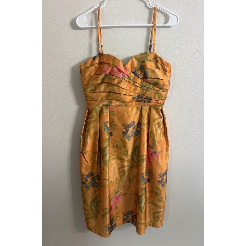 Anthropologie James Coviello Botanica Floral Cocktail Dress Women Size 10 - Picture 2 of 9